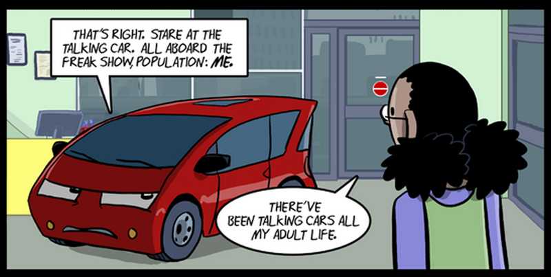 Illustration for article titled Humanoid Car Robot as a Transgender Metaphor